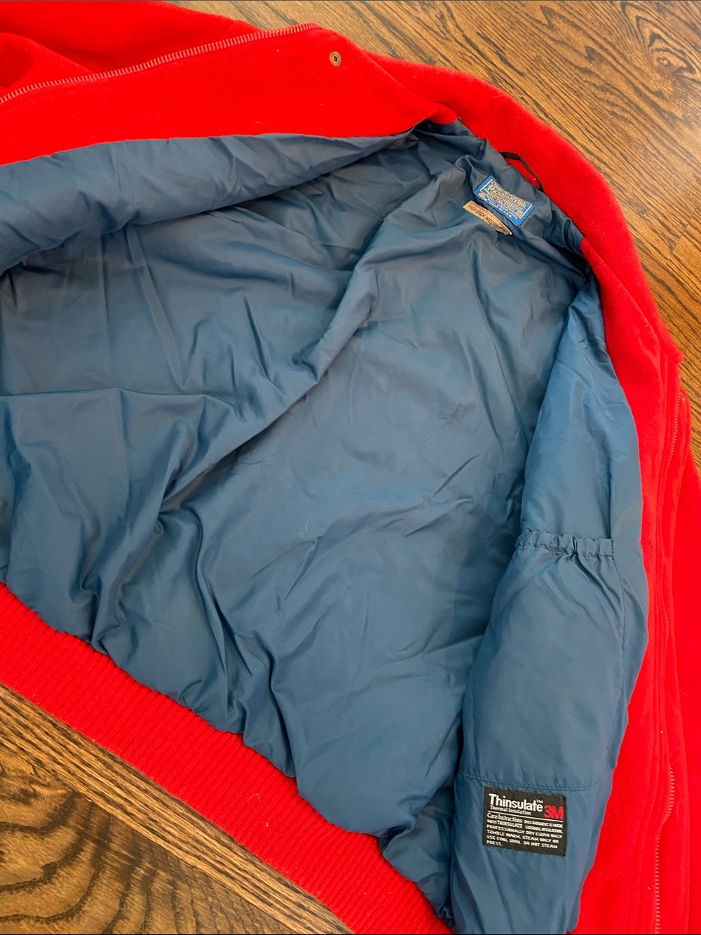 Vintage Pendleton Red Wool Western Bomber Jacket. Beautiful! - Picture 8 of 9